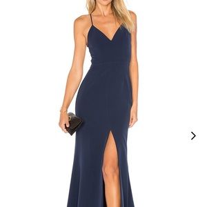 Lovers + Friends Helena Gown in Navy